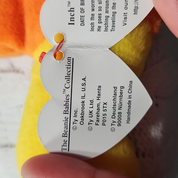 🕸Vintage Ty Beanie Baby Original Inch The Worn P.V.C. Pellets - Picture 6 of 8